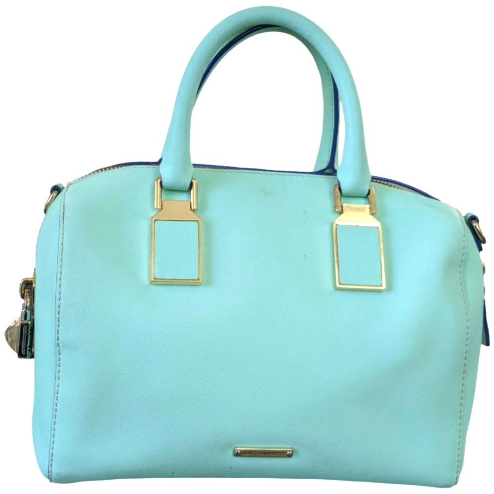 Rebecca Minkoff Saffiano Leather Winter MINT Mini Gramercy Satc